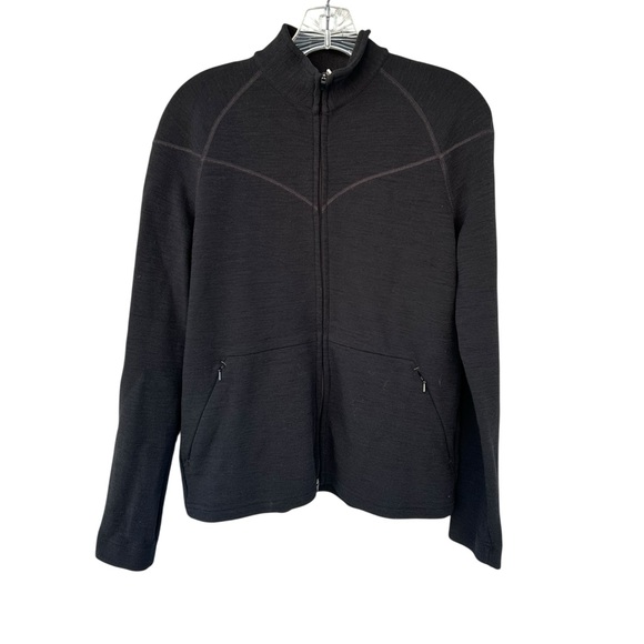 ibex Jackets & Blazers - ibex Australian Merino Wool Full Zip Sweatshirt Jacket - W’s Size Small - Black
